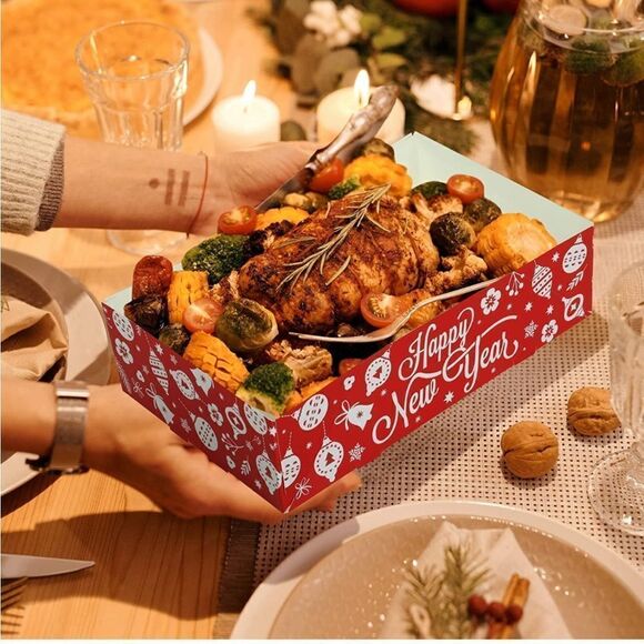 Christmas Snack Trays Set of 30 NWT - Picture 2 of 9